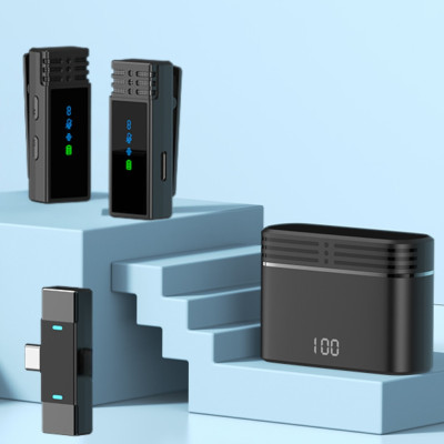 Петлічний бездротовий мікрофон 2в1 Wireless Microphone в кейсі для смартфонів з ресивером Type-C