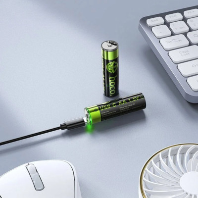Перезаряджувані батареї акумуляторні Hoco JA3 USB-C Комплект пальчикових акумуляторів АА 3200mWh 2шт
