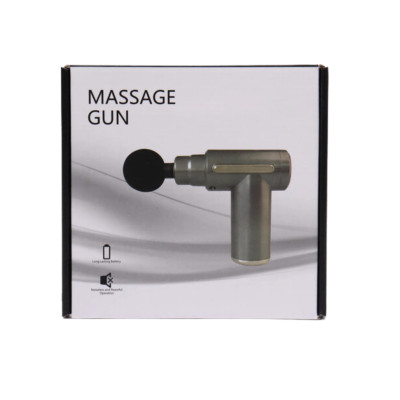 Масажер м'язовий ручний Massage Gun Акумуляторний перкусійний Масажний 4 насадки для рук ніг шиї