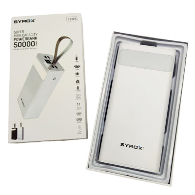 Повербанк SYROX PB125 50000 mAh Power bank портативний зарядний пристрій для телефону 4 USB