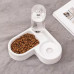Поїлка для котів та собак Миска для корму та води подвійна Pet Love Bowl Автопоїлка для тварин на підставці