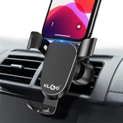 Тримач для телефону в автомобіль KLGO Z9 гравітаційний автотримач на дефлектор у машину