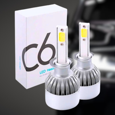 Світлодіодні автомобільні LED лампи для фар C6 H1 Комплект автоламп 2 шт