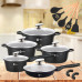 Набор кастрюль Higher Kitchen НК305 со сковородой и сотейником с антипригарным покрытием для всех типов плит