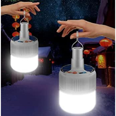 Ліхтар підвісний з акумулятором з USB заряджання Solar Lamp JK 24 LED Лампа на сонячній батареї для кемпінгу з гачком