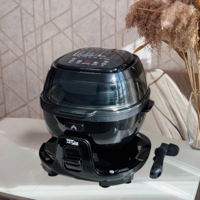 Безмасляна аерофритюрниця ZP-140 з функцією обертання Smart мультипіч 4000W на 10л з таймером та знімною чашею