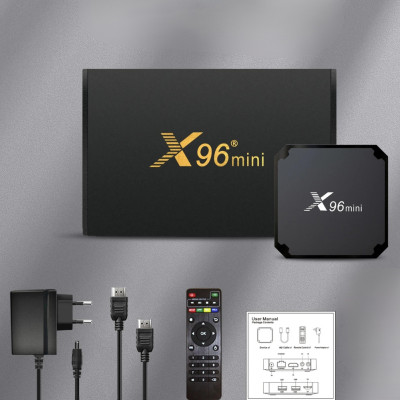 Цифрова смарт приставка із пультом Smart TV Box X96 Mini на Android медіаплеєр для телевізора 4/32 GB