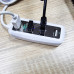 USB хаб концентратор адаптер розгалужувач на 4 порти білий живлення від USB хаб 2.0