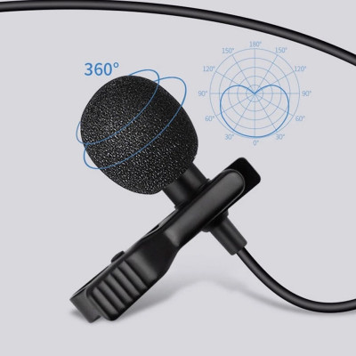 Мікрофон петличний конденсаторний для смартфона камери Петличка з роз'ємом для аудіо AUX JBC-054 jack 3.5 мм