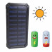 Повербанк 15000 mAh Power bank від сонячної панелі Solar зарядний пристрій для телефону з ліхтариком