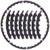 Обруч масажер магнітний хулахуп розбірної Massaging Hula Hoop масажний чорний для фітнесу схуднення талії