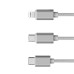 Універсальний кабель розгалужувач 3в1 usb TYPE C lightning для iphone швидка зарядка для телефону