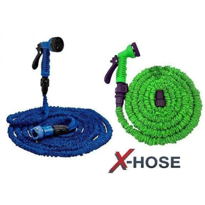 Шланг садовий для поливу Xhose 30м з розпилювачем XHose поливальні розтягуються шланги Хосе