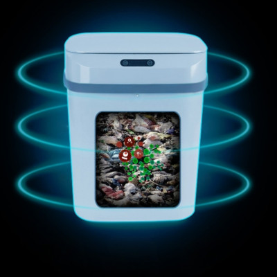Мусорная корзина с автоматическим открытием 13л Intelligent Trash Can Ведро для мусора с сенсорным датчиком