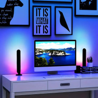 Светодиодные панели RGB Настольные светильники с APP SMART и пультом LT-22 Фоновый LED свет комплект 2 шт