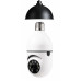Поворотна IP камера в патрон 4МП WiFi Camera для відеоспостереження будинку зі звуком та нічним баченням