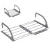 Розсувна сушарка для білизни на балкон вікно Folding Clothes Hanger Портативна подвійна сушка для одягу на батарею