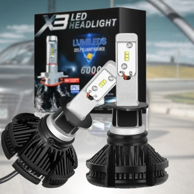 Автомобільні лампи для фар X3 H1 Світлодіодні LED автолампи 2 шт в комплекті