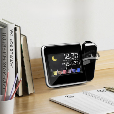 Настільний годинник метеостанція з проекцією часу Сolor Screen Calendar 8190 електронний з підсвічуванням