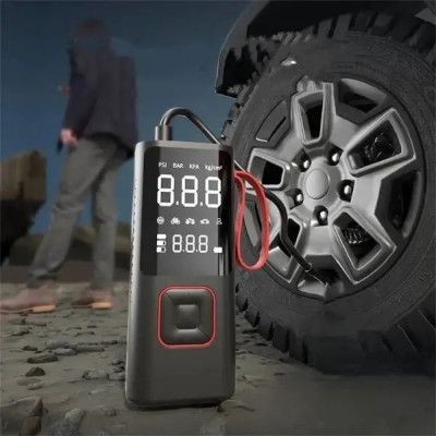 Автомобільний компресор бездротовий насос для коліс Car Air Pump ATJ-6988 Повітряний насос з ліхтариком