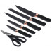 Набір кухонних ножів Knife Set 7 предметів на підставці з нержавіючої сталі