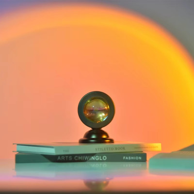Світильник Sunset Lamp проекційний з пультом USB проектор RGB атмосферна міні лампа кольорова