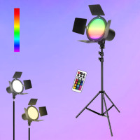 Світлодіодний RGB прожектор JSL-216 з пультом та штативом 2м LED лампа відеосвітло для студійної зйомки