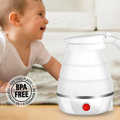Силіконовий електрочайник дорожній складний Elecreic Kettle 600 мл сучасний портативний електронний чайник