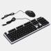 Клавіатура з мишкою настільна RGB підсвічуванням для ПК Hoco GM18 клава ігрова світлодіодна для комп'ютера