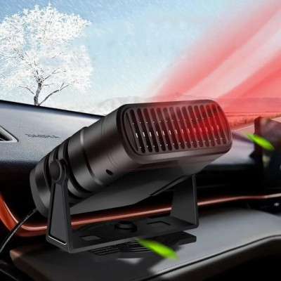 Электрический тепловентилятор в машину 200Вт Auto Heater Fan керамический автообогреватель печка от прикуривателя 12В