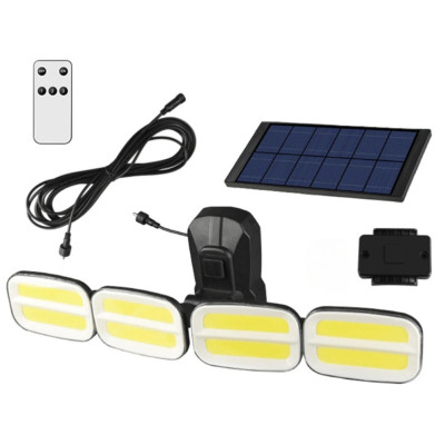 Вуличний прожектор із сонячною панеллю KXK601 Solar 240COB світлодіодний ліхтар із датчиком руху та пультом ДУ