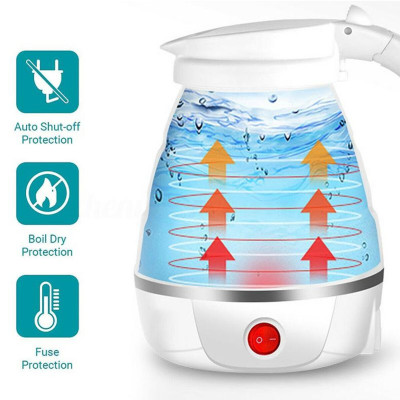 Силіконовий електрочайник дорожній складний Elecreic Kettle 600 мл сучасний портативний електронний чайник