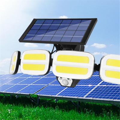 Вуличний прожектор із сонячною панеллю KXK601 Solar 240COB світлодіодний ліхтар із датчиком руху та пультом ДУ