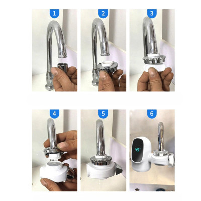 Проточний електричний водонагрівач з екраном Electric Water Heater насадка на кран для нагріву води