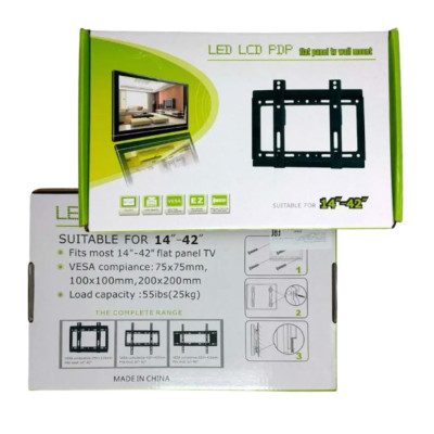 Настенное крепление для ТВ от 14 до 42 дюймов Металлический кронштейн Flat Panel TV Wall Mount для телевизора