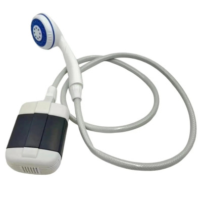 Портативний душ із насосом та зарядкою від USB на акумуляторі переносний мобільний для дачі та кемпінгу