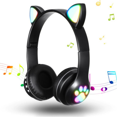 Навушники бездротові з вушками Cat Ear VZV 23M дитячі навушники котячі вушка з мікрофоном
