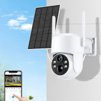 Камера зовнішнього відеоспостереження TQ1-GK4-6MP WiFi PTZ бездротова з сонячною панеллю датчиком руху