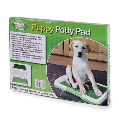 Туалет для собак триярусний Puppy Potty Pad килимок лоток для домашніх тварин з решіткой та травою 47х34х6см