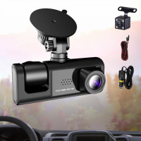 Автомобільний відеореєстратор на 3 камери та відео паркування HD 1080P реєстратор з дисплеєм та зйомкою салону