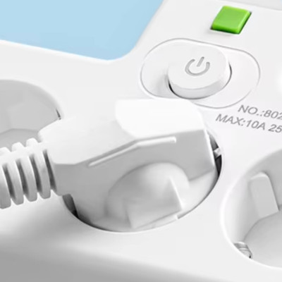Мережевий фільтр розгалужувач трійник 3 євророзетки 2-USB 1-Type-C Розетка трійник з вимикачем та ліхтариком Розгалужувач у розетк