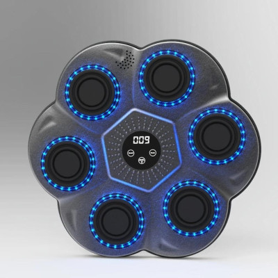 Боксерський настінний тренажер з LED підсвіткою музичний Боксерська Bluetooth мішень для боксу та відпрацювання ударів