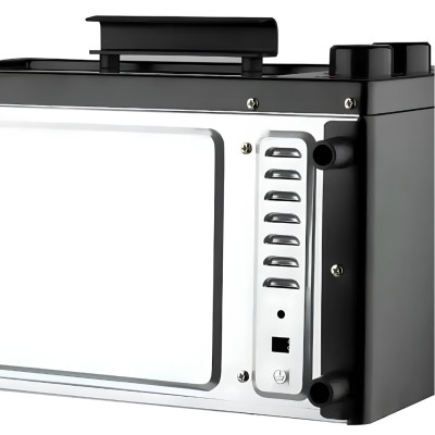 Настільна електрична міні духовка 2в1 HM-748 Hoffmans Electronics електропіч гриль 800W з таймером для дому