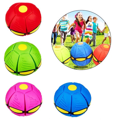 Літаючий м'яч фрісбі трансформер з LED підсвічуванням Phlat Ball складаний дискошар НЛО
