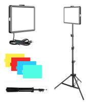 Светодиодная лампа прямоугольная 15х10см Square Fill Light со штативом 2м с цветными фильтрами для фото видео