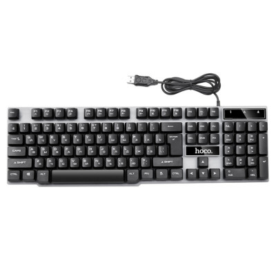 Клавіатура з мишкою настільна RGB підсвічуванням для ПК Hoco GM18 клава ігрова світлодіодна для комп'ютера