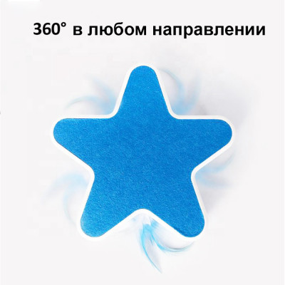 Іграшка для кішок інтерактивна з пером кігтеточка для котів Фіолетова